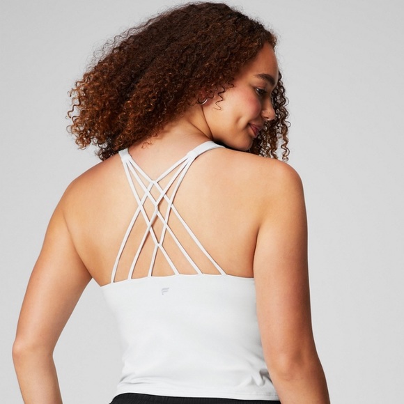 NWT Fabletics Strappy Built in Bra Tank-Grey 2XL - Picture 2 of 6